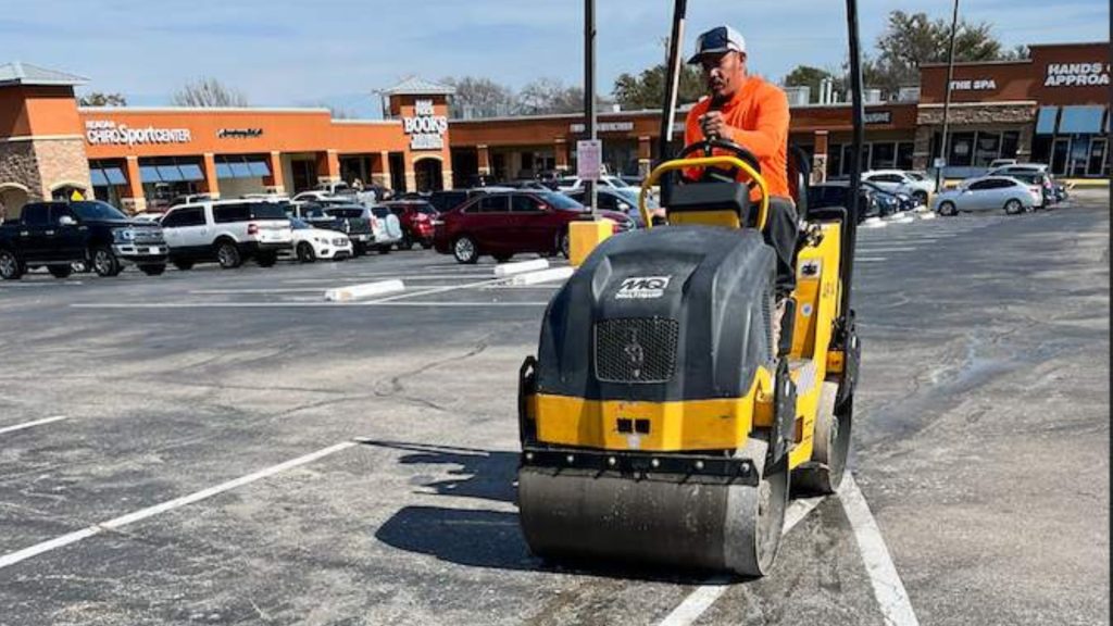 man working on road